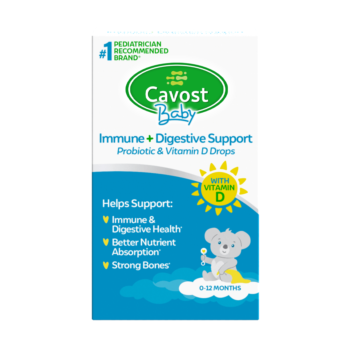 Cavost® Baby Immune + Digestive Support Probiotic & Vitamin D Drops